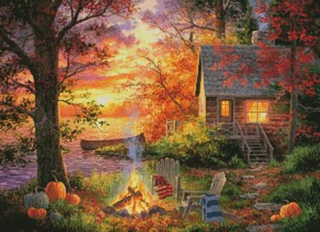 cross stitch pattern Sunset Serenity