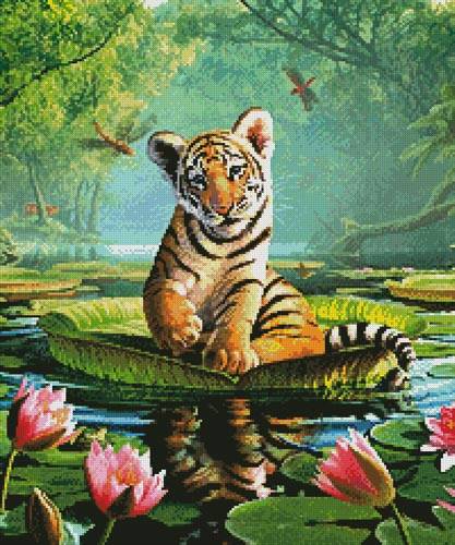 cross stitch pattern Tiger Lily (Crop)