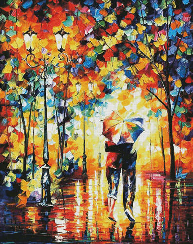 cross stitch pattern Under One Umbrella 2 (Large)