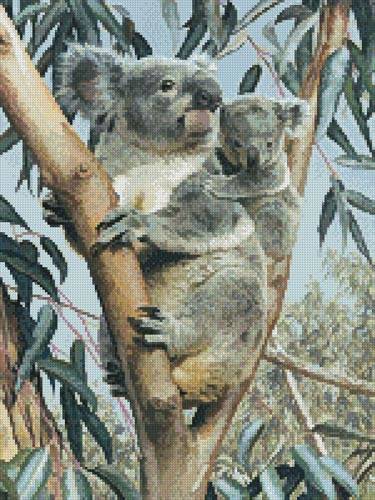 cross stitch pattern Up the Gum with Mum (Crop)