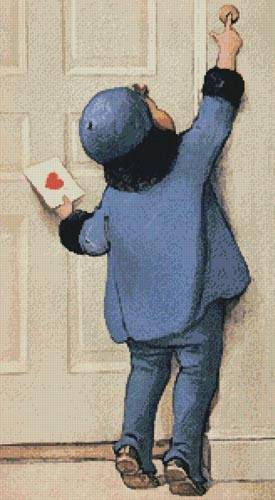 cross stitch pattern V is for Valentine