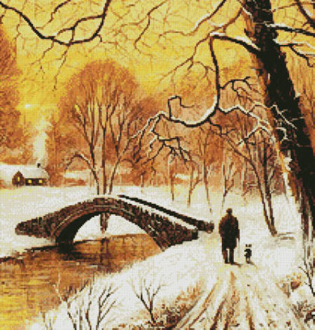 cross stitch pattern Woodland Walk (Crop)