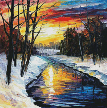 cross stitch pattern Winter