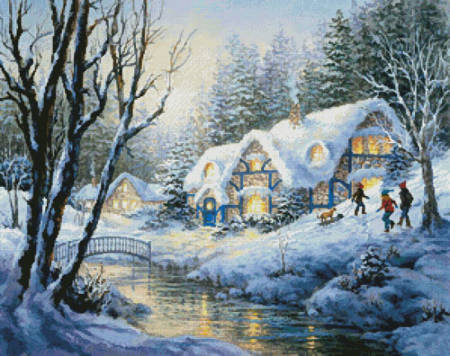 cross stitch pattern Winter Frolic