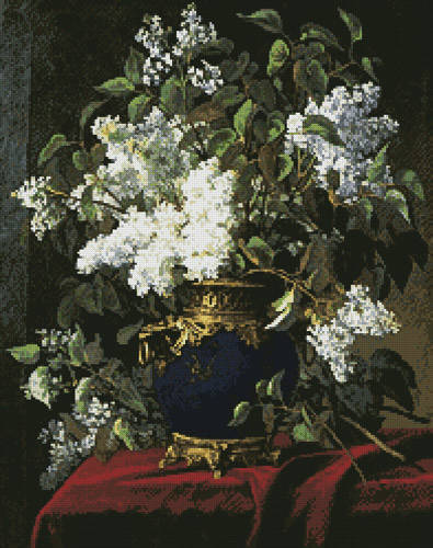 cross stitch pattern White Lilacs