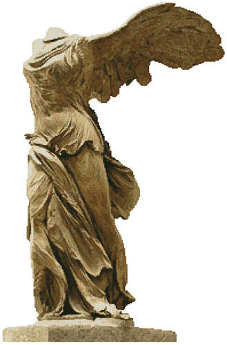 cross stitch pattern Winged Victory of Samothrace