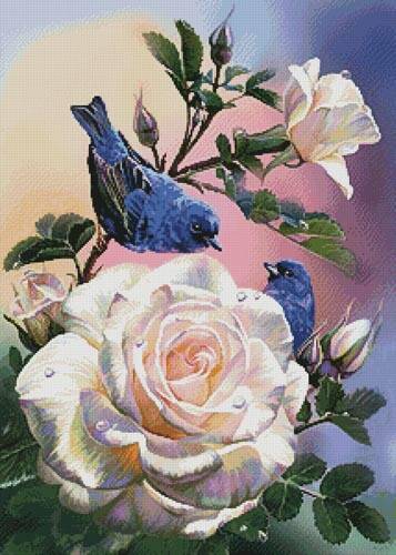 cross stitch pattern Birds of Happiness