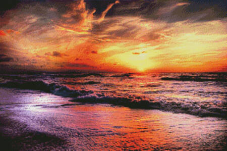 cross stitch pattern Colourful Sunset 2