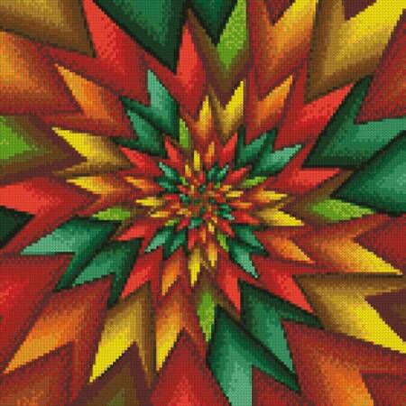 cross stitch pattern Christmas Fractal (Crop)