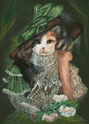 cross stitch pattern Cat Opera