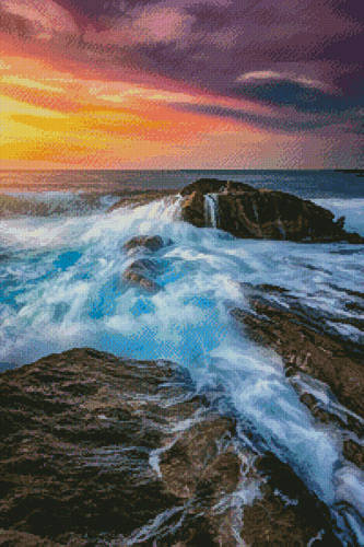 cross stitch pattern East Coast Light Flow