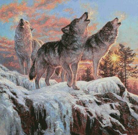 cross stitch pattern Evening Song