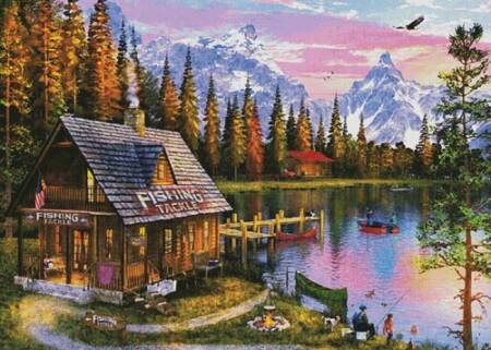 cross stitch pattern The Fishing Hut (Large)
