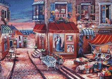 cross stitch pattern Galerie Romantique (Crop)