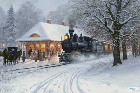 cross stitch pattern Homecoming Train (Large)