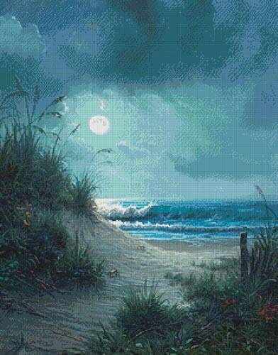 cross stitch pattern Luna de Amor