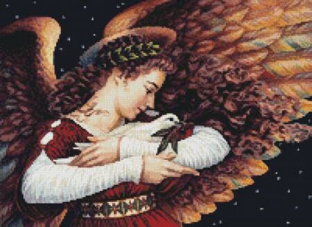 cross stitch pattern Mini The Angel and the Dove