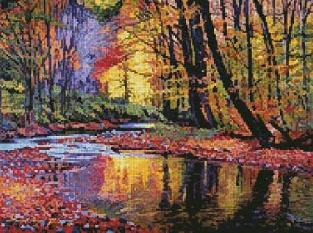cross stitch pattern Mini Autumn Prelude