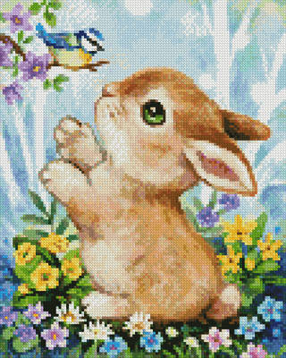 cross stitch pattern Mini Bunny and Bird