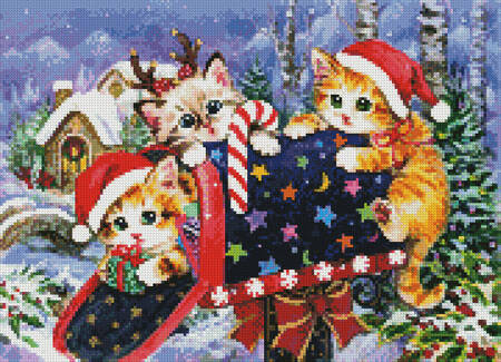 cross stitch pattern Mini Christmas Mailbox