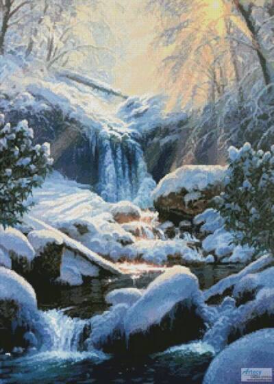 cross stitch pattern Mystic Falls Winter