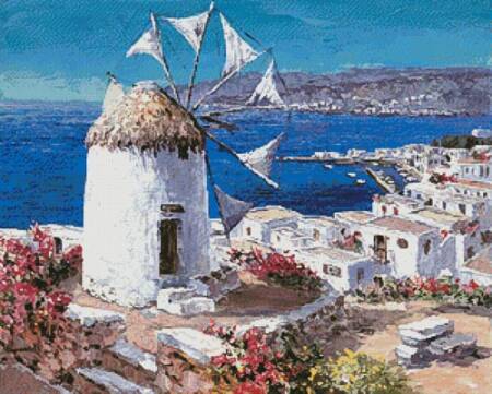 cross stitch pattern Mykonos