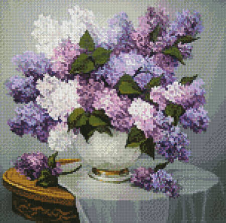 cross stitch pattern Mini Lilac Romance