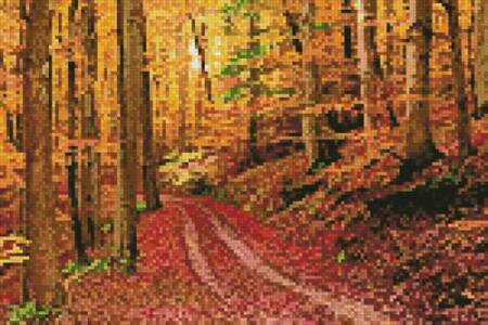 cross stitch pattern Mini Autumn Path