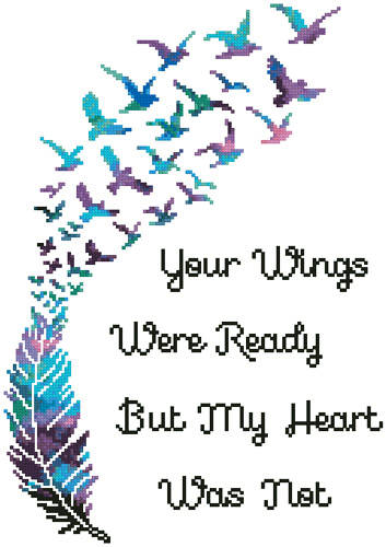 cross stitch pattern Mini Your Wings (Watercolour)