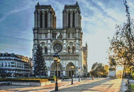 cross stitch pattern Notre Dame
