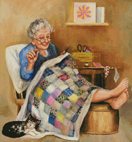 cross stitch pattern Quilting Time