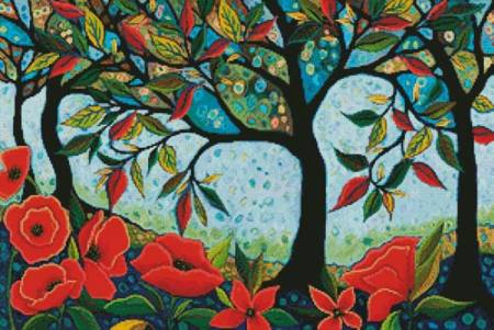 cross stitch pattern Red is Ravishing