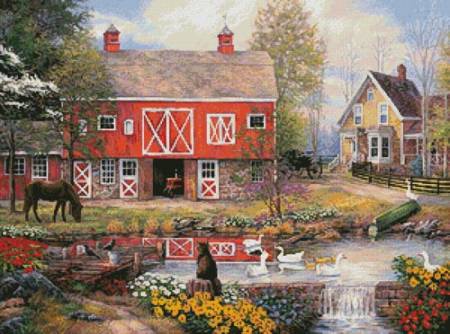 cross stitch pattern Reflections on Country Living