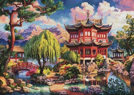 cross stitch pattern Secret Temple