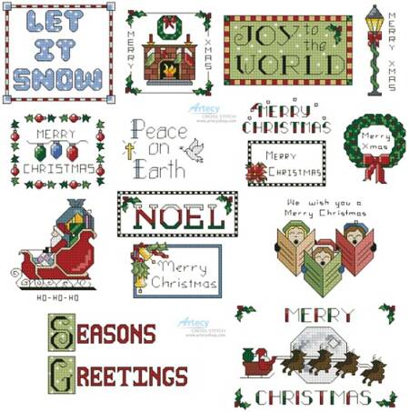 cross stitch pattern SewLittleStitches Christmas Collection 2