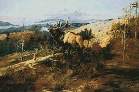 cross stitch pattern The Elk