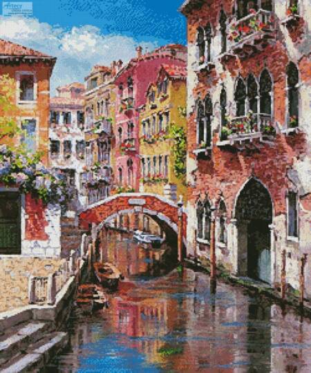 cross stitch pattern Venice