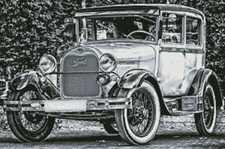 cross stitch pattern Vintage Ford