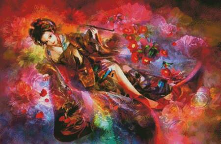 cross stitch pattern Yuze no Hana