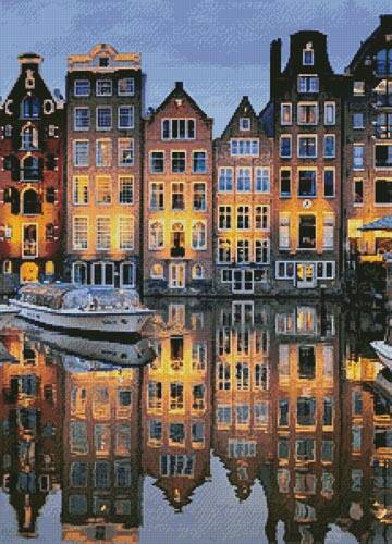 cross stitch pattern Amsterdam Reflections