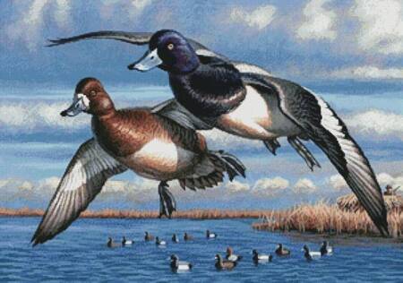 cross stitch pattern Bluebills