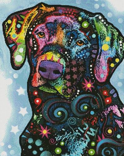 cross stitch pattern Blue Lab