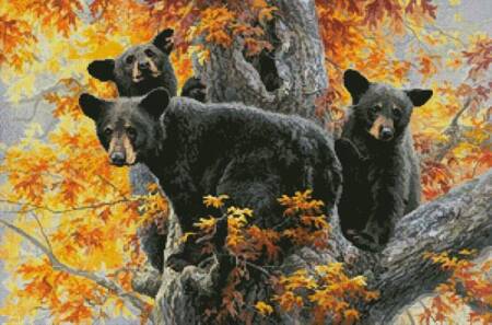 cross stitch pattern Beary Tree