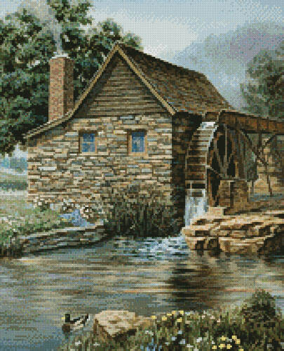 cross stitch pattern Country Mill (Crop)