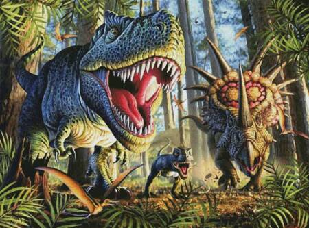 cross stitch pattern Dinos (Large)