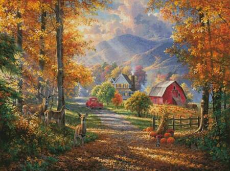 cross stitch pattern Fall Memories (Large)
