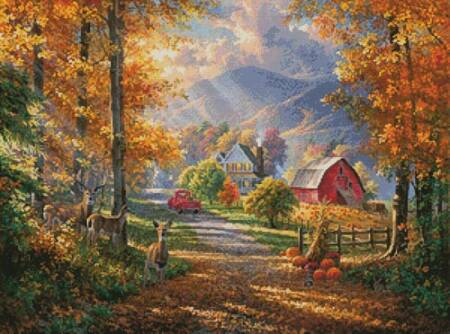 cross stitch pattern Fall Memories
