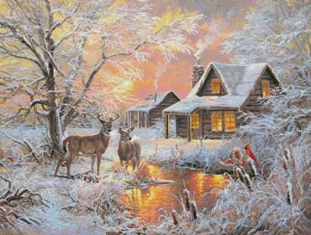 cross stitch pattern Frosty Glow