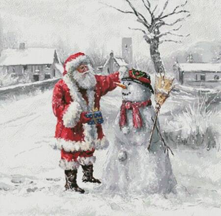 cross stitch pattern Festive Frosty