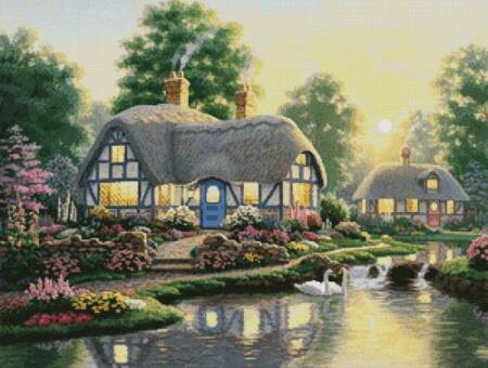 cross stitch pattern Great Cottage Walkway